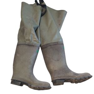 Vulcan Men’s Knee High Hip Waders Boots Medium Green Outdoor Fishing Hunting